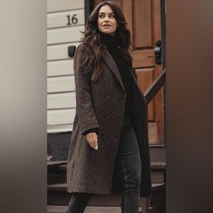 THE NORMAL BRAND Pop Coat Classic Double Breasted Plaid Overcoat, Size MEDIUM